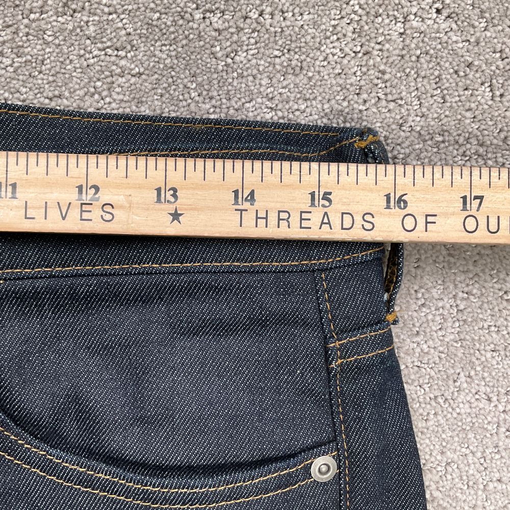 J Crew 250 Jeans Men 31W 32L Indigo Blue Kurabo Japanese Skinny Leg Denim - Picture 5 of 14